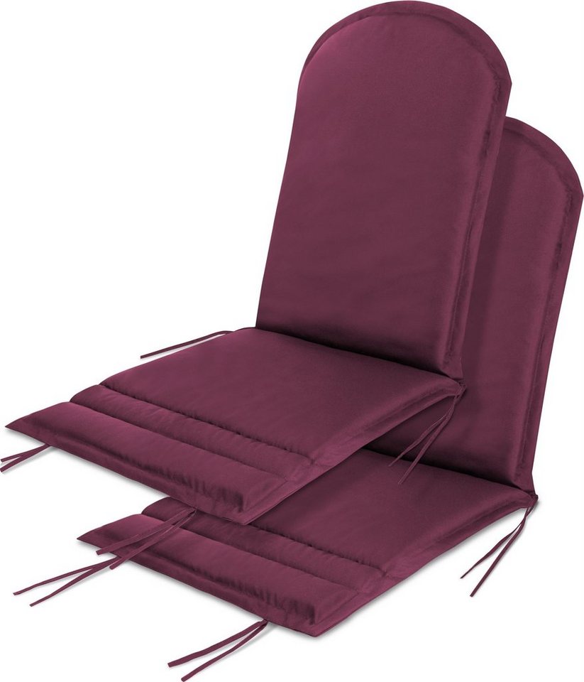 Aspero Hochlehnerauflage 2 x Stuhlauflage für Adirondack Gartenstuhl, wasserdichte Gartenstuhlauflagen von Aspero