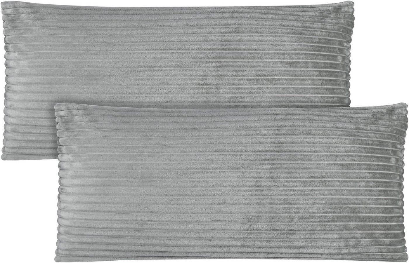 Aspero Kissenbezüge 2 Kissenbezüge aus Streifen-Flanell 40x80 cm, Kopfkissen aus hautsympathischem Material von Aspero