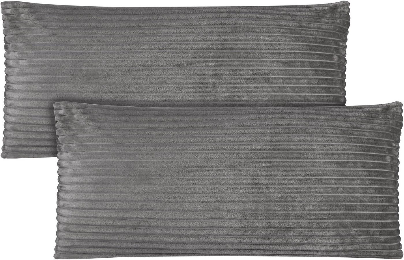 Aspero Kissenbezüge 2 Kissenbezüge aus Streifen-Flanell 40x80 cm, Kopfkissen aus hautsympathischem Material von Aspero