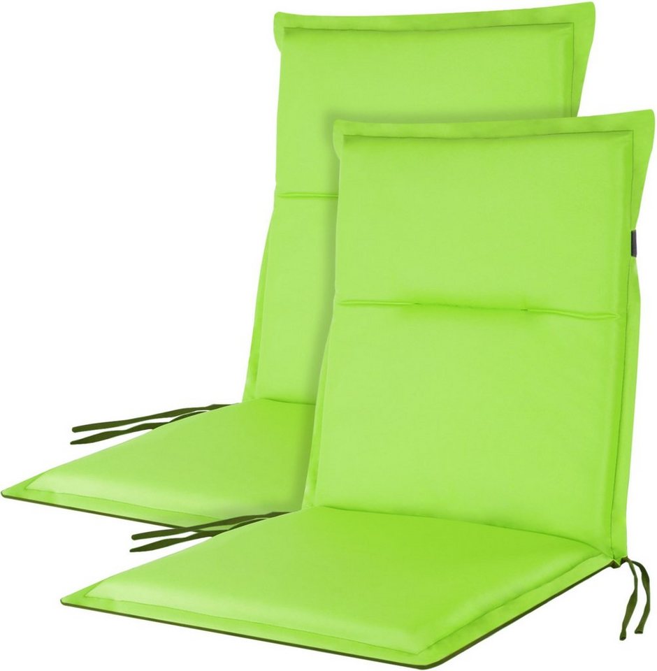 Aspero Sitzauflage 2 wendbare Niedriglehner Stuhlauflagen, Gepolsterte und wasserdichte Outdoor Auflage von Aspero