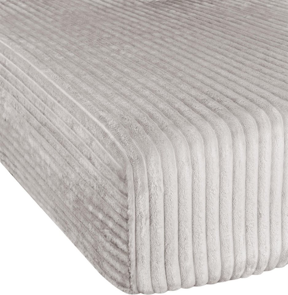 Aspero Spannbettlaken Spannbettlaken aus Streifen-Flanell Parana, Flanell, Gummizug: rundum, Flauschig weich von Aspero