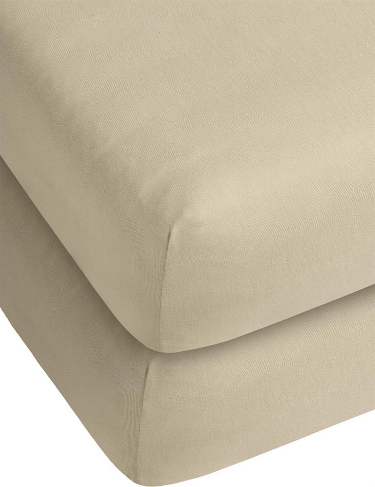 Aspero Bettlaken 2 x Bambus Spannbettlaken Macau, Interlock, Gummizug: rundum, Spannbetttuch aus 100 % weicher Bambusfaser von Aspero