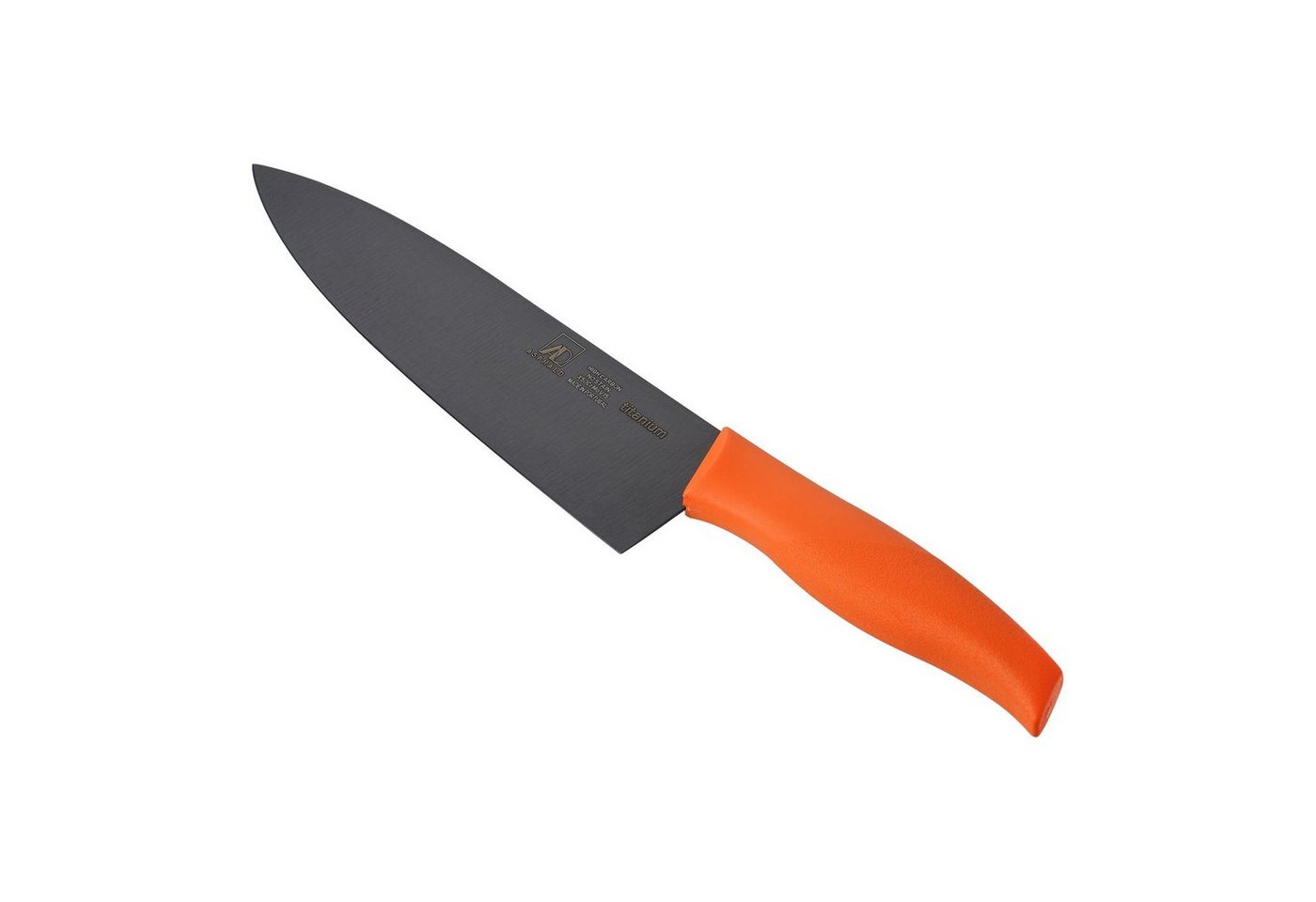 Asphald Allzweckmesser Chefmesser Kochmesser Titan Klinge Orange Griff Titanmesser, aus einem Stück geschmiedet von Asphald