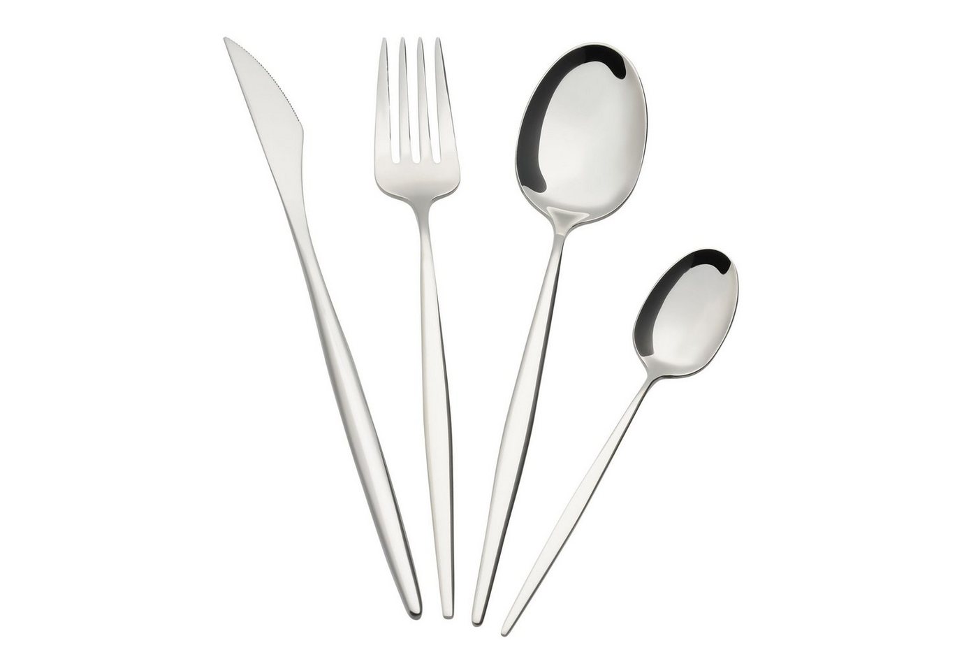 Asphald Besteck-Set Besteck CAIRO Premium Set 6 Personen (24-tlg), 6 Personen, Edelstahl 18/10, Langlebig, rostfrei und spümaschinengeeignet von Asphald