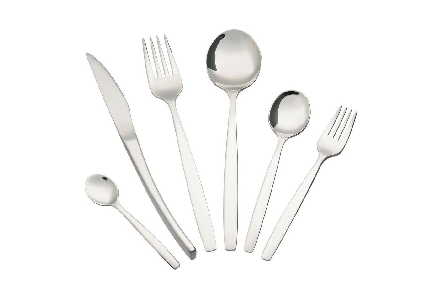 Asphald Besteck-Set Besteck Nepal Premium Set 6 Personen (24-tlg), 6 Personen, Edelstahl 18/10, Langlebig, rostfrei und spümaschinengeeignet von Asphald