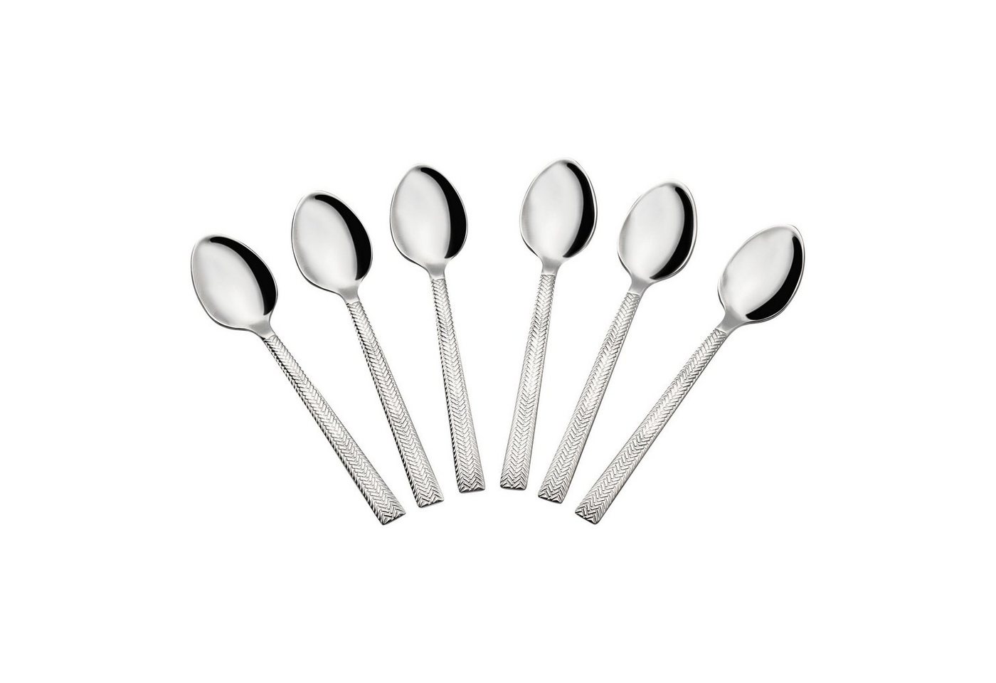 Asphald Besteck-Set Hera Design 6er Set Teelöffel / Kaffeelöffel 18/10 Edelstahl (6-tlg), 6 Personen, Edelstahl 18/10, Spülmaschinenfest und Rostfrei von Asphald