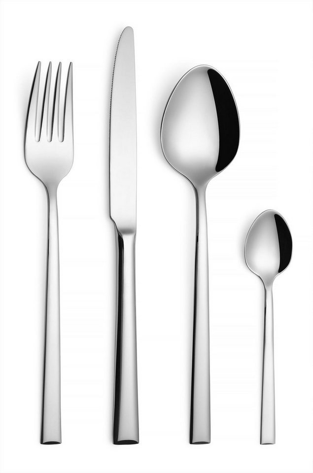 Asphald Besteck-Set Invicta 6 Personen 24 tlg 18/10 Edelstahl Rostfrei (24-tlg), 6 Personen, Edelstahl 18/10, Ausgewogenes Gewicht - liegt perfekt in der Hand von Asphald