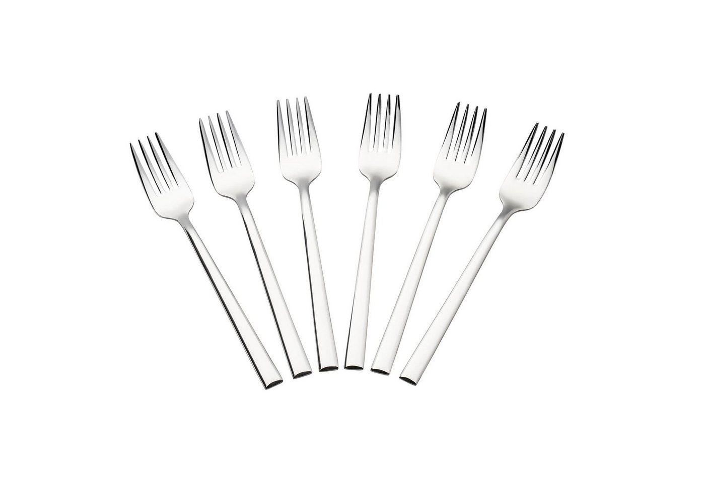 Asphald Besteck-Set Invicta Design 6er Set Kuchengabel 18/10 Edelstahl (6-tlg), 6 Personen, Edelstahl 18/10, Spülmaschinenfest und Rostfrei von Asphald