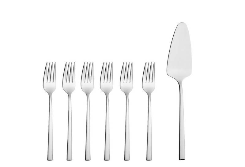 Asphald Besteck-Set Invicta Kuchen Set 7tlg. Edelstahl Rostfrei Kuchengabel Tortenheber (7-tlg), 6 Personen, Edelstahl 18/10, Spülmaschinenfest und Rostfrei von Asphald