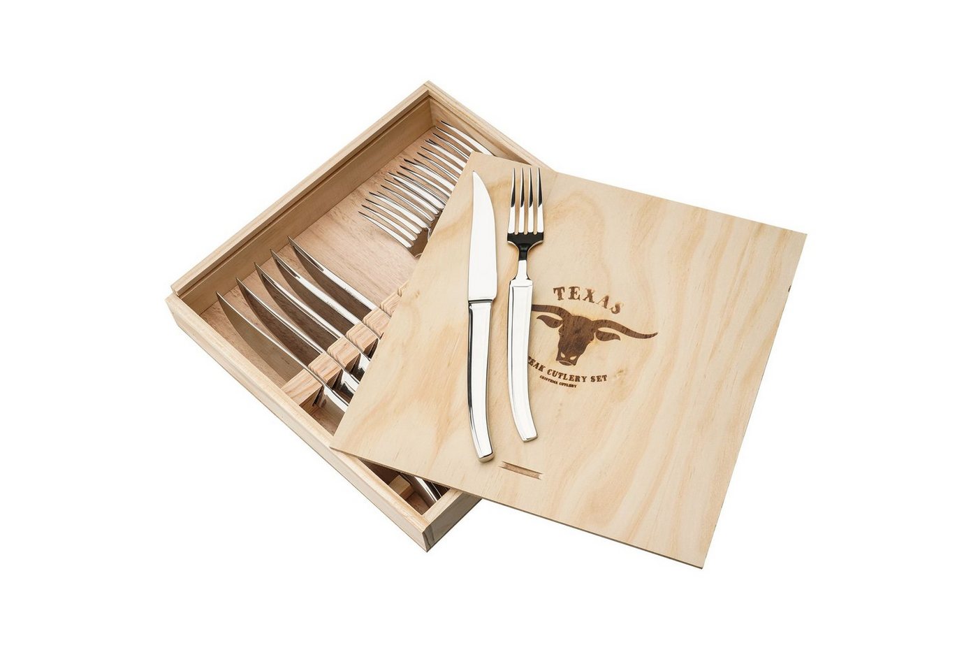 Asphald Besteck-Set Steakbesteck ASPHALD 6 Personen 12 tlg 18/10 Edelstahl (12-tlg), 6 Personen, Edelstahl 18/10, Rostfrei und spümaschinengeeignet von Asphald