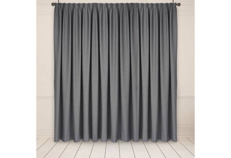 Asphald Gardine Übergardine Wärmeschutz in Grau auf Maß 1:2,5 3er Falte (1 St), Faltenband, St.Br 200cm f.Breite 80cm von Asphald