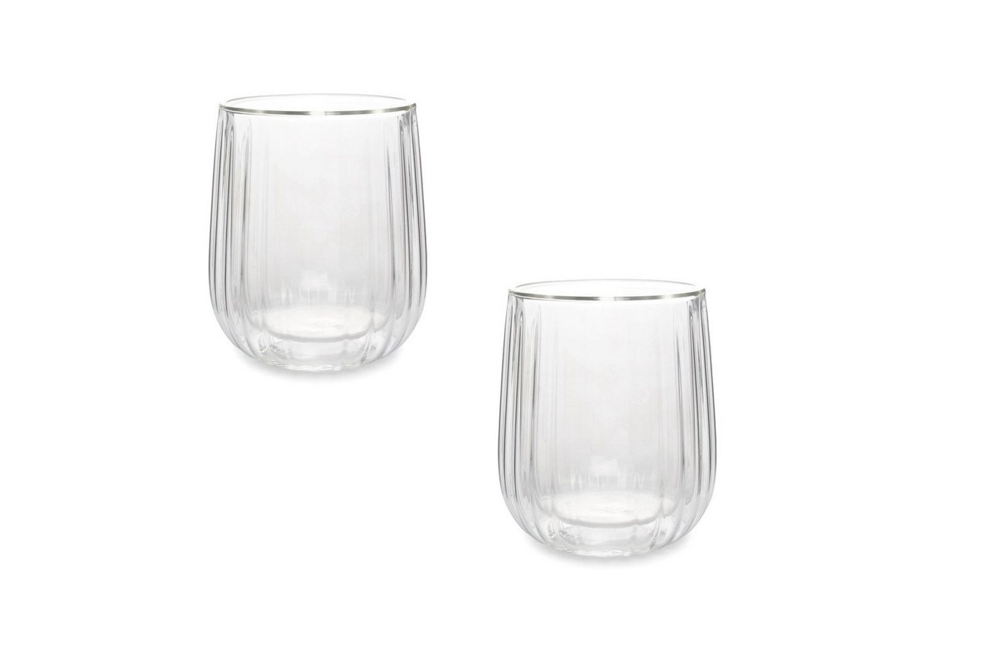 Asphald Glas Latte Macchiato Gläser Set doppelwandige Ausführung mit Thermoeffekt, Kaltgetränke & Heißgetränke von Asphald