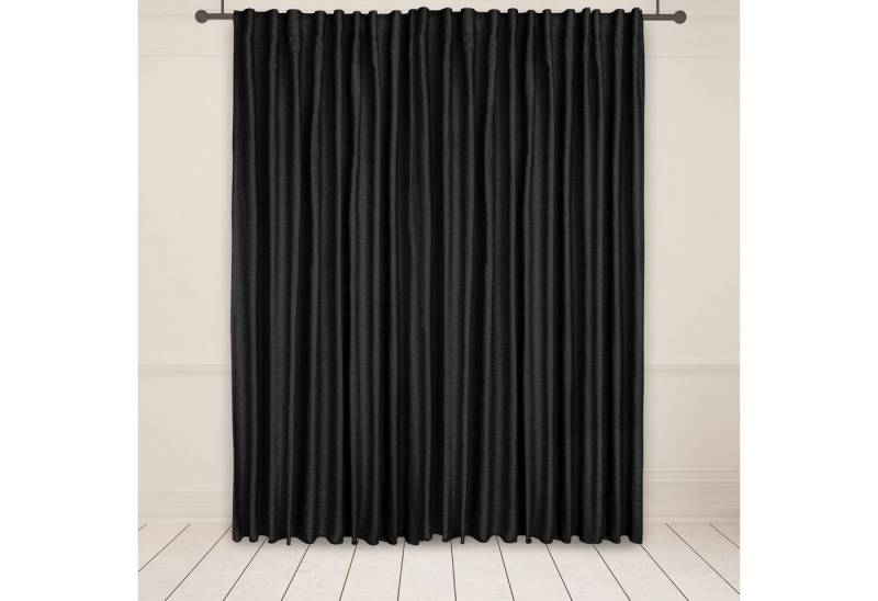 Asphald Gardine Thermogardine Stangendurchzug anthrazit Dekoschal auf Maß (1 St), Kräuselband, transparent von Asphald