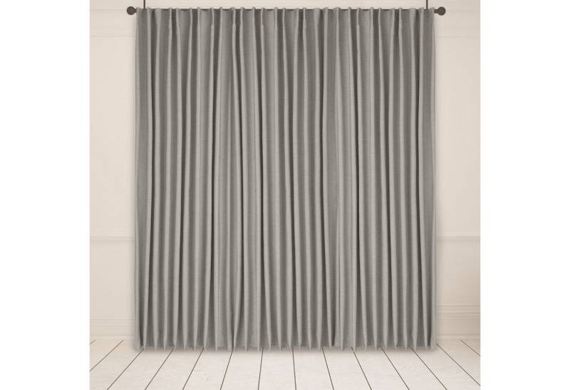 Asphald Gardine Übergardine Thermogardine dicker Wärmeschutz Verdunkelungsstoff in Beige Dekoschal auf Maß 1:2 1er Falte, Faltenband (1 St), St.Br 600cm f.Breite 300cm von Asphald