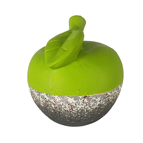 Aspinaworld Deko Apfel Figur grün 14 cm, Keramik Apfel, Obst Deko, Apfel Figur, Apfel Deko von Aspinaworld