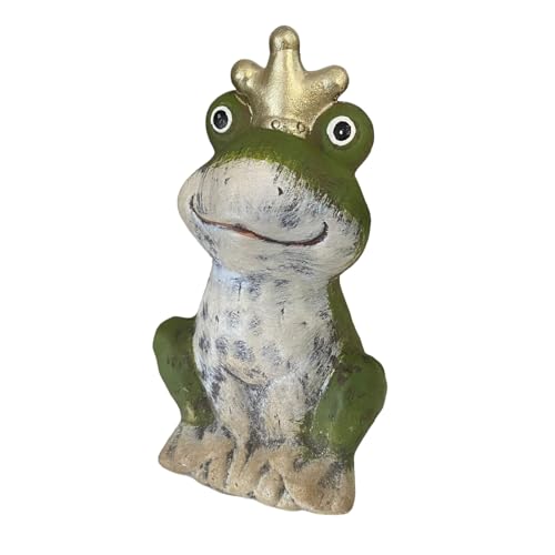 Aspinaworld Deko Frosch Figur mit Krone 18 cm, Dekofigur, Wohnzimmer Deko, Skulptur von Aspinaworld