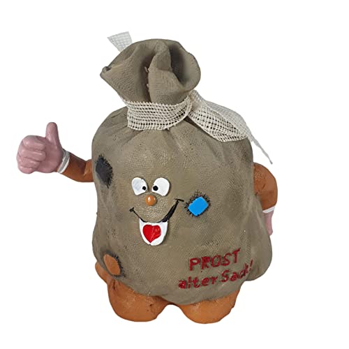 Aspinaworld Deko Weinflaschenhalter Prost Alter Sack,16 cm, Deko Flaschenhalter aus Kunstharz, Flaschenständer von Aspinaworld