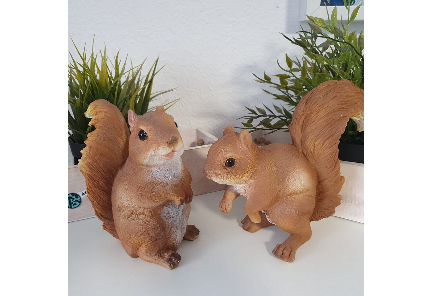 Aspinaworld Dekofigur Deko Eichhörnchen Figur im 2 er Set 17 cm von Aspinaworld