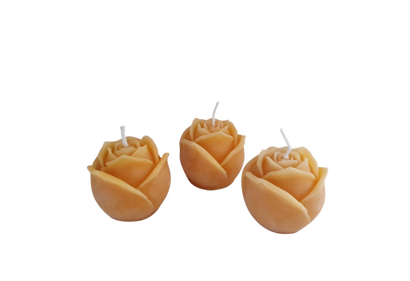 Aspinaworld Formkerze Bienenwachskerze - Rosen Kerzen 3er Set - Bienenwachs - Honigkerze (3-tlg) Aspinaworld Formkerze Bienenwachskerze - Rosen Kerzen 3er Set - Bienenwachs - Honigkerze (3-tlg) von Aspinaworld