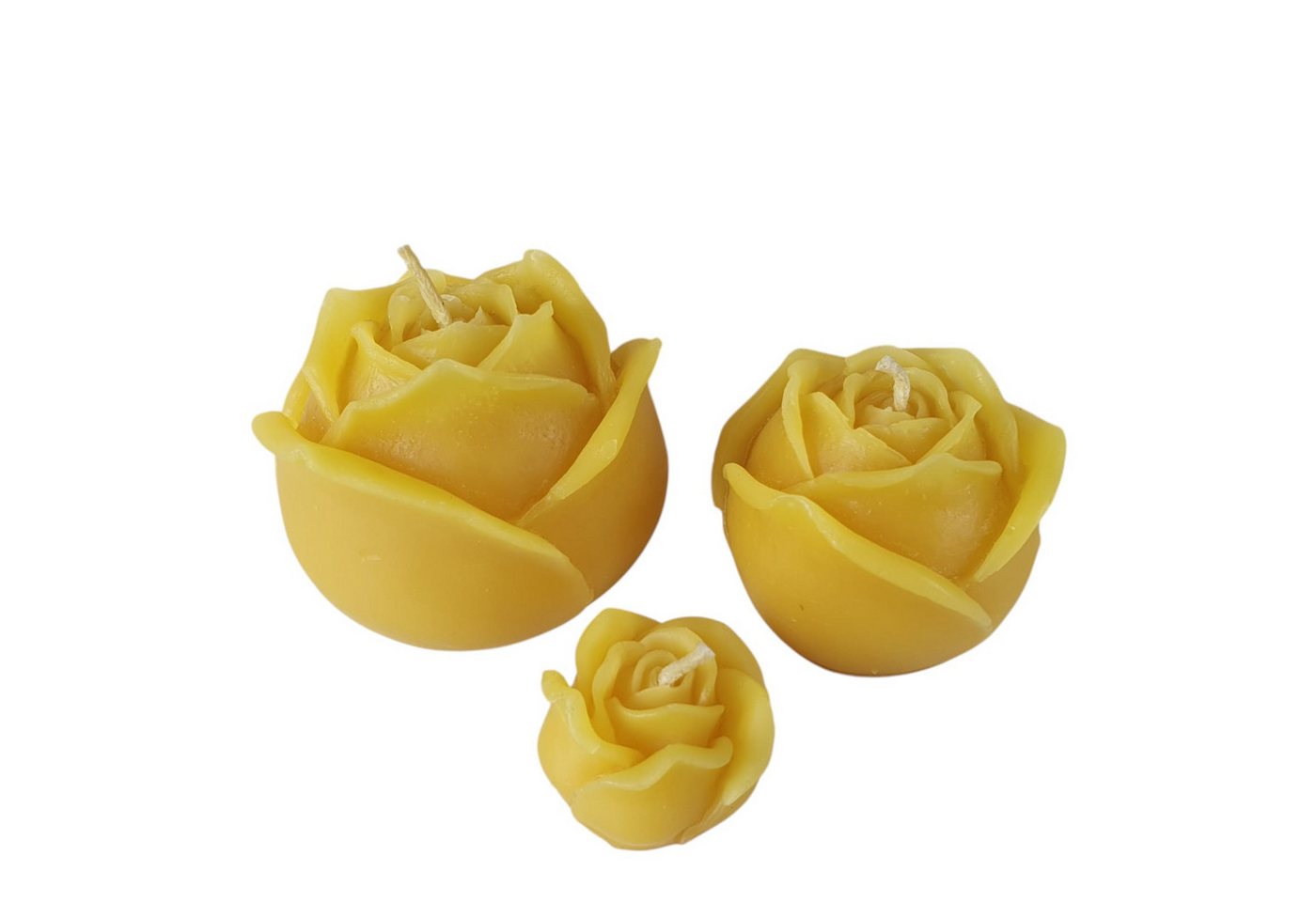 Aspinaworld Formkerze Bienenwachskerze - Rosen Kerzen 3er Set 5 cm - Honigkerze (3-tlg) Aspinaworld Formkerze Bienenwachskerze - Rosen Kerzen 3er Set 5 cm - Honigkerze (3-tlg) von Aspinaworld