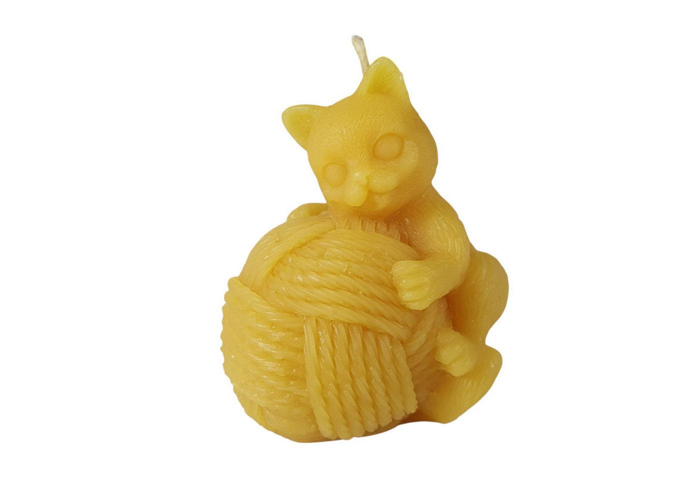 Aspinaworld Formkerze Bienenwachskerze Katzen Kerze auf Wollknäuel 7 cm Aspinaworld Formkerze Bienenwachskerze Katzen Kerze auf Wollknäuel 7 cm von Aspinaworld