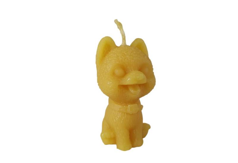 Aspinaworld Formkerze Bienenwachskerze - Husky Kerze 5,5 cm - 100% Bienenwachs - Honigkerze von Aspinaworld