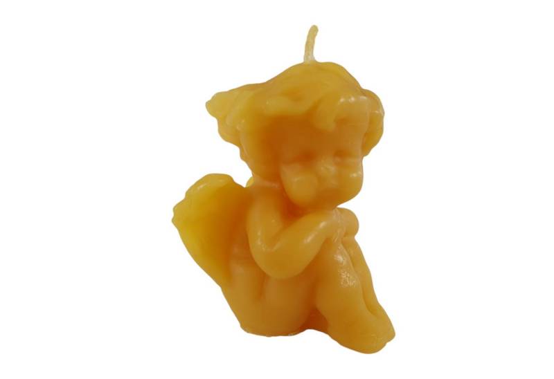 Aspinaworld Formkerze Bienenwachskerze - sitzende Engel Kerze 5 cm - Honigkerze von Aspinaworld