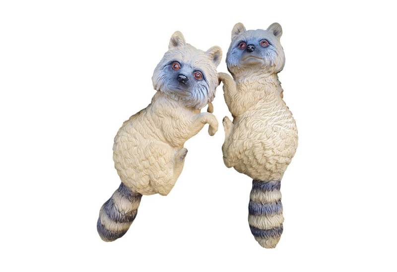 Aspinaworld Gartenfigur 2er Set Waschbären zum hängen 37 cm, Figur für den Garten, (2 St) von Aspinaworld