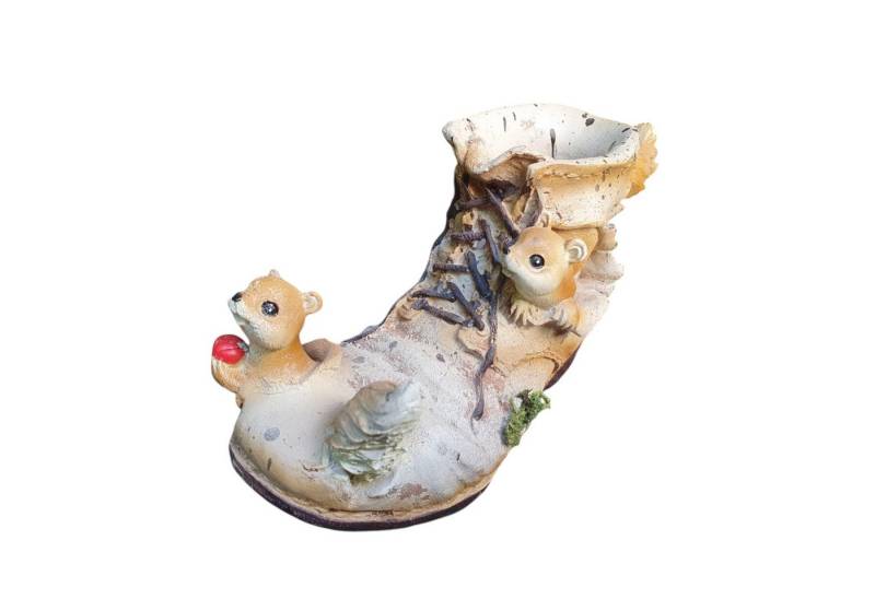 Aspinaworld Gartenfigur Gartenfigur Pflanzschuh mit Eichhörnchen zum bepflanzen 8 cm von Aspinaworld