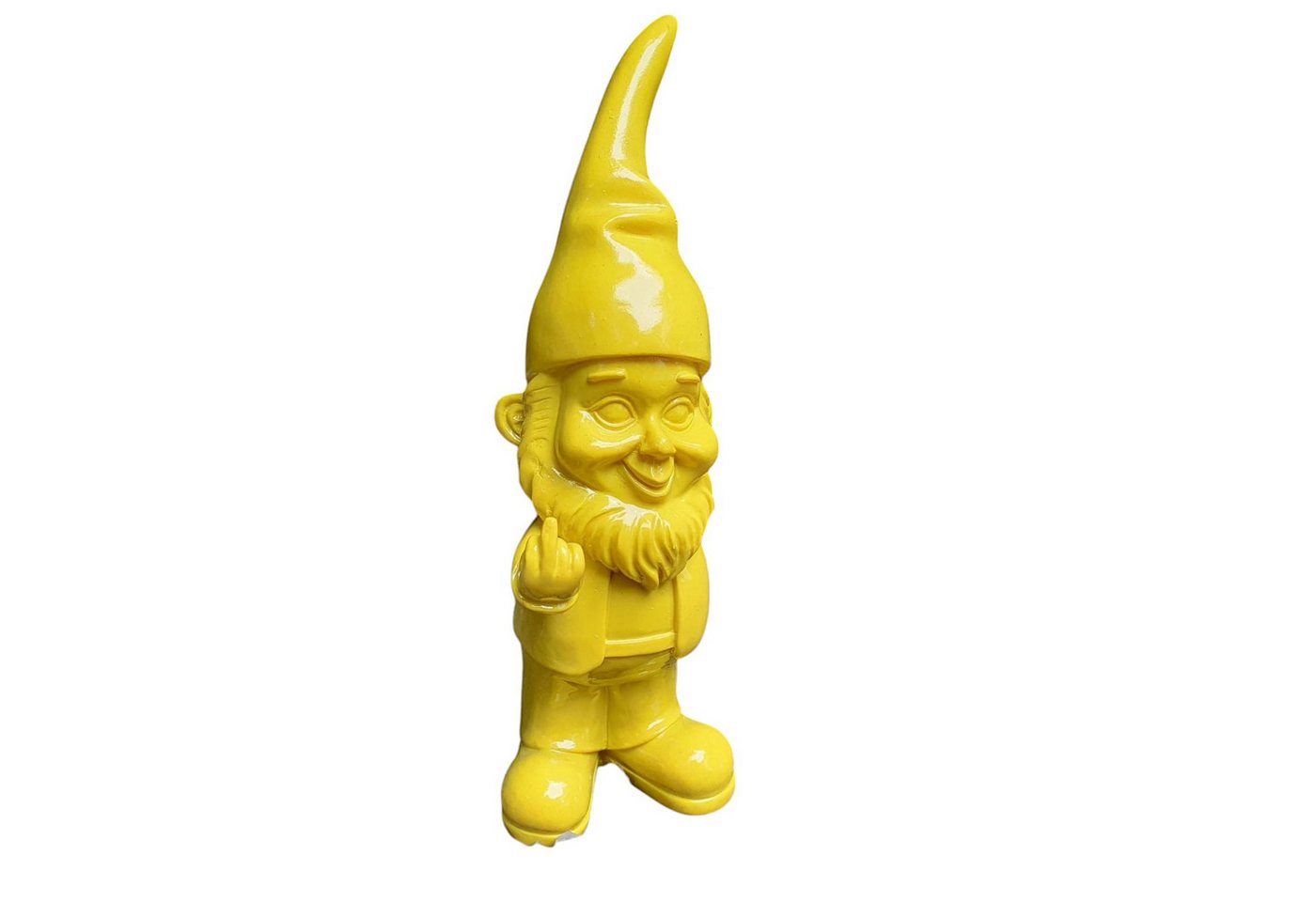 Aspinaworld Gartenfigur Gartenzwerg mit Stinkefinger 17 cm gelb von Aspinaworld