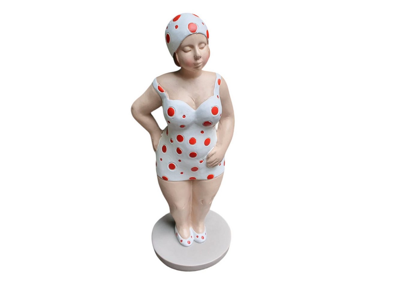 Aspinaworld Gartenfigur stehende Badenixe Figur 20 cm weiß, Figur für den Garten von Aspinaworld