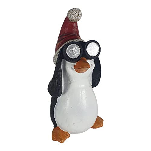 Aspinaworld Weihnachtsdeko, Pinguin Figur mit Solar Fernglas 26 cm, Weihnachtsfigur, Wohnzimmer Deko, Tierfigur von Aspinaworld