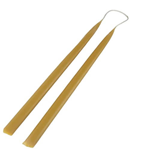 Bienenwachskerze, 2 Stabkerzen aus 100% reinem Bienenwachs ca 30 cm, Tafelkerzen, Stabkerze von Aspinaworld