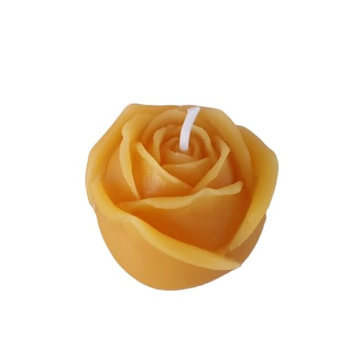 Bienenwachskerze, Rosen Kerze 4 cm 100% Bienenwachs von Aspinaworld