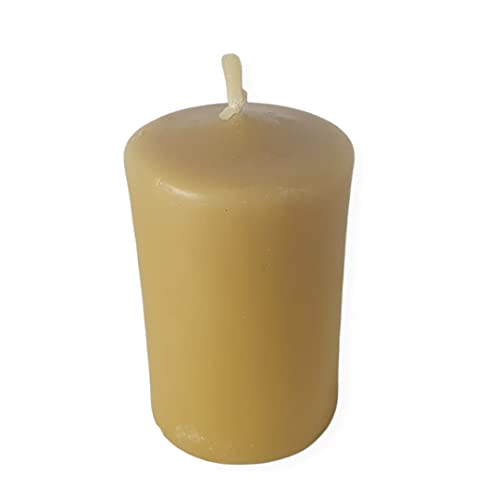 Bienenwachskerze Stumpenkerze 6,5 x 4,5 cm aus 100% reinem Bienenwachs, Adventskerze von Aspinaworld