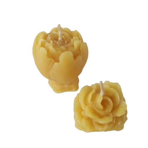 Bienenwachskerze kleine Rosen Kerzen 2er Set 3 cm 100% reinem Bienenwachs Bienenwachskerze kleine Rosen Kerzen 2er Set 3 cm 100% reinem Bienenwachs von Aspinaworld