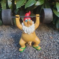 Gartenfigur Gartenzwerg Mit Hantel 15 cm Gartenfigur Gartenzwerg Mit Hantel 15 cm von Aspinaworld