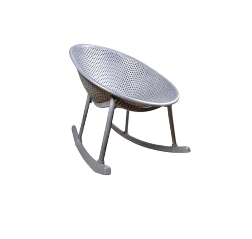 Aspira Home – Schaukelstuhl im skandinavischen Design aus wetterfestem Kunststoff – Ergonomisch & stilvoll für Garten, Terrasse & Balkon – Erhältlich in Weiß, Anthrazit & Sandfarben von Aspira