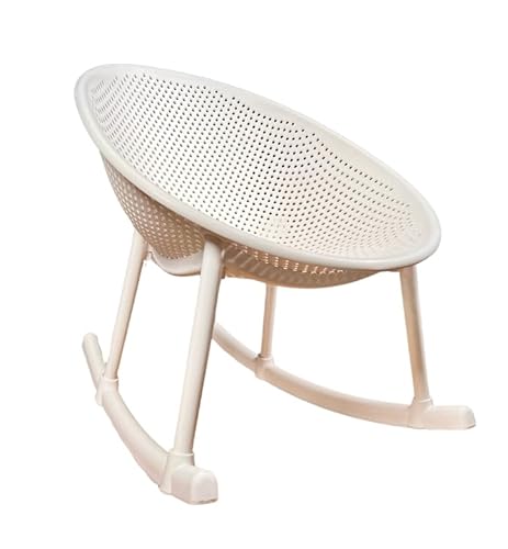 Aspira Home – Schaukelstuhl im skandinavischen Design aus wetterfestem Kunststoff – Ergonomisch & stilvoll für Garten, Terrasse & Balkon – Erhältlich in Weiß, Anthrazit & Sandfarben von Aspira