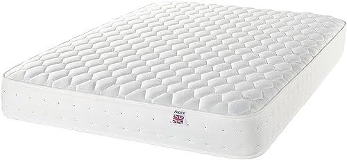 Aspire Beds Sapphire Hybrid, federnd und Eco-Schaumstoff, mittlere Härte, erstklassige Economy Matratze, Memory Polyurethan-Schaum, weiß, Small Single von Aspire Beds