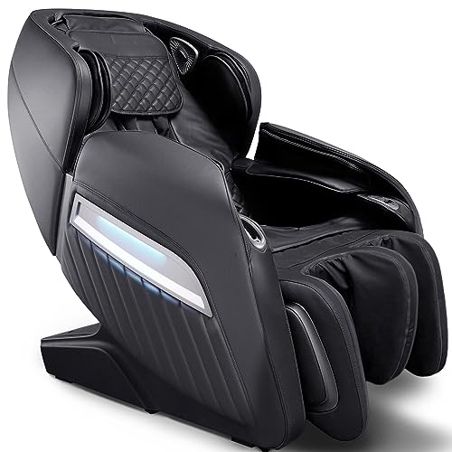 Aspria Massagesessel Shiatsu Zero Gravity Massagestuhl Luftdruck Bluetooth 3D Surround Sound Musik für Büros, Geschäfte und Salons, Schwarz von Aspria