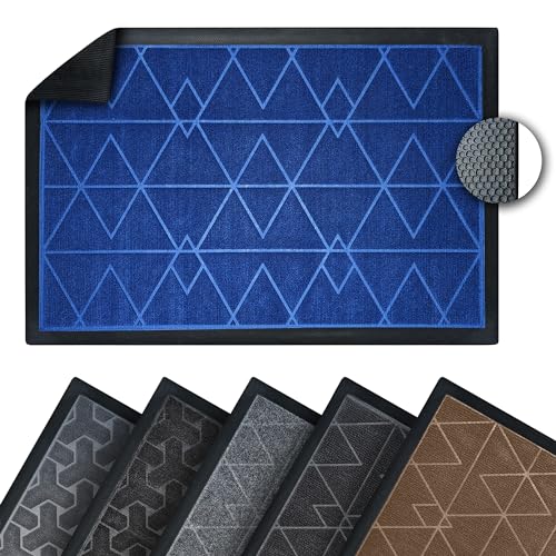 Asquare Fußmatte für Innen und Außen - Türvorleger Indoor Outdoor - Schmutzfangmatte in verschiedenen Größen - Sauberlaufmatte (Blau, 60 x 90) von Asquare