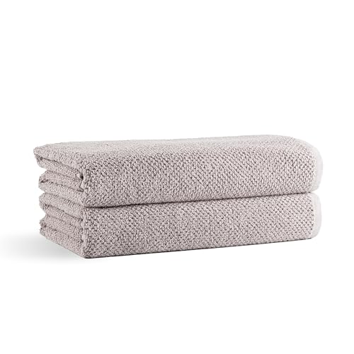 Asquare Handtücher Set 2 STK. in grau aus 100% Baumwolle – 70x140 cm, 500 g/m² – Premium Badehandtücher ideal als Gästehandtücher, Badetuch, Strandhandtuch & Saunahandtuch – Bath Towel Oeko-TEX von Asquare