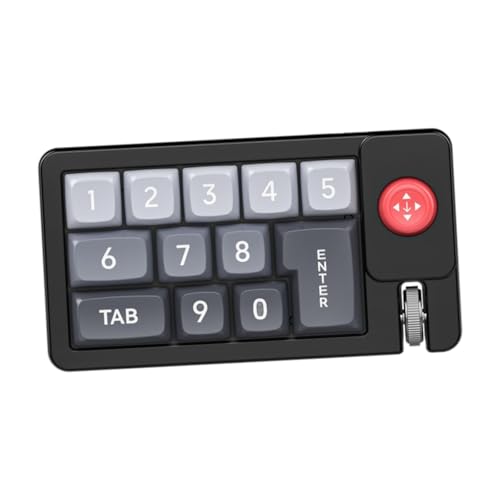AsrMyjcx Mechanische Gaming -, kabelgebundene Taste Line Trennung Numpad Programmierbares 12 mit Joystick für Office -Laptop -Spielerarbeit, Schwarz von AsrMyjcx