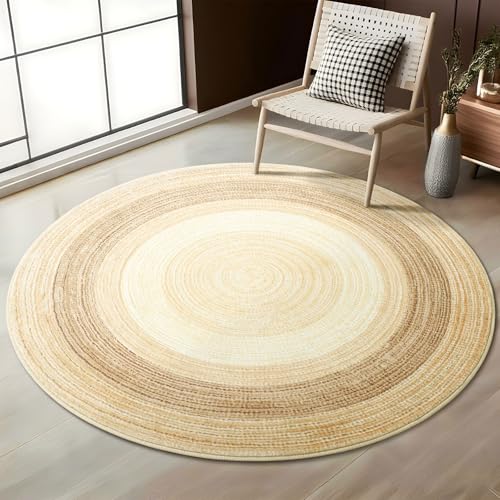 Asrug Runder Teppich für Esszimmer, 152 cm, rutschfest, maschinenwaschbar, Kreisteppiche für Wohnzimmer, Küche, Schlafzimmer, Kinderzimmer, Eingangsbereich, Spielzimmer, moderner weicher Asrug Runder Teppich für Esszimmer, 152 cm, rutschfest, maschinenwaschbar, Kreisteppiche für Wohnzimmer, Küche, Schlafzimmer, Kinderzimmer, Eingangsbereich, Spielzimmer, moderner weicher von Asrug