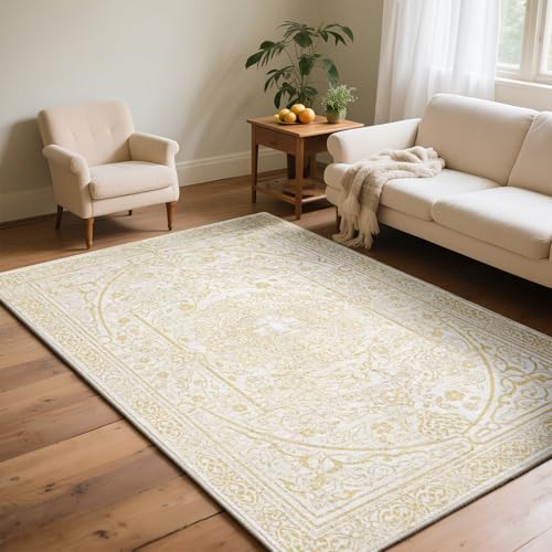 Asrug Vintage-Teppich, 7,6 x 12,7 cm, Beige, rutschfeste Teppiche für Wohnzimmer, Schlafzimmer, Innenbereich, Esszimmer, Teppiche unter dem Tisch, Teppich für Küche, Büro, Beige, 90 x 150 cm Asrug Vintage-Teppich, 7,6 x 12,7 cm, Beige, rutschfeste Teppiche für Wohnzimmer, Schlafzimmer, Innenbereich, Esszimmer, Teppiche unter dem Tisch, Teppich für Küche, Büro, Beige, 90 x 150 cm von Asrug