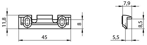 effeff Aufschraubstück Modell 118.3300011 40 von ASSA ABLOY