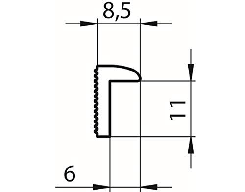 effeff Aufschraubstück Modell 19.4320011 40, Lochabstand 33 mm von ASSA ABLOY