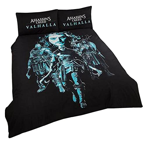 Assassin's Creed Valhalla Wende-Bettwäsche-Set für Doppelbett, Schwarz/Blau Assassin's Creed Valhalla Wende-Bettwäsche-Set für Doppelbett, Schwarz/Blau von Assassin's Creed