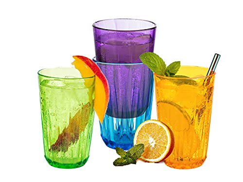 Trinkbecher 300ml 4-er Set , unzerbrechliche Tritan Gläser in 4 Farben von Assheuer & Pott